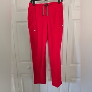 *NWOT* FIGS Yola Scrub Pants – Mid-Rise – Pop Red – M